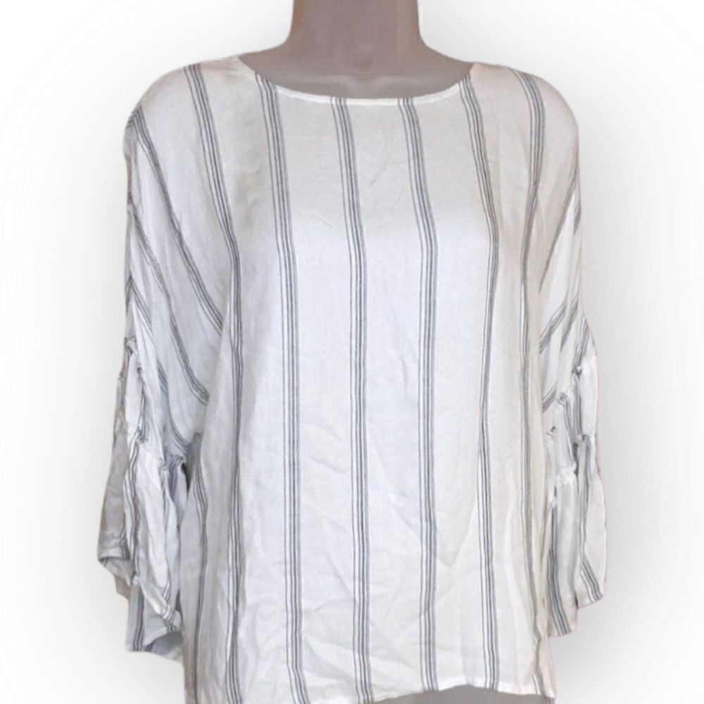 Liverpool White Top with Blue Stripes sz S